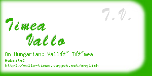 timea vallo business card